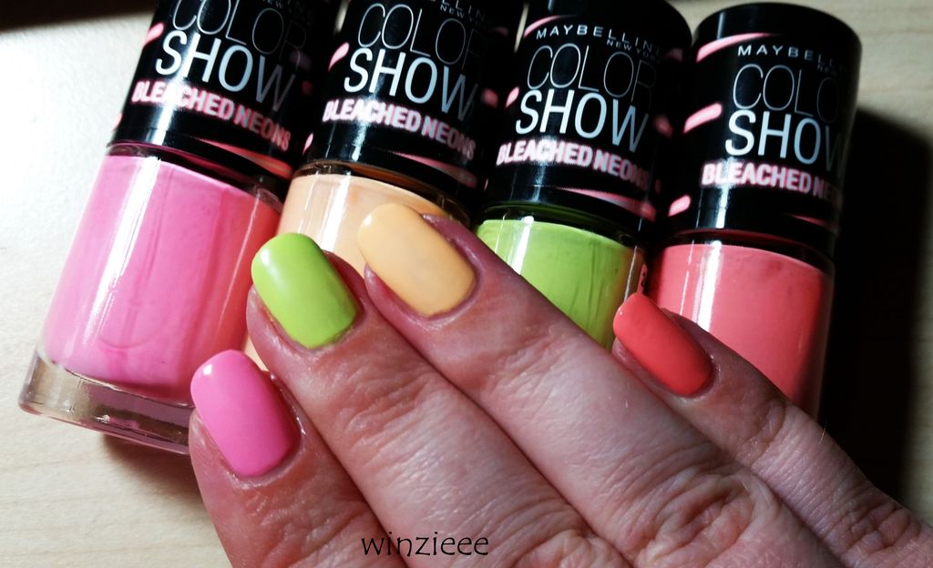 Maybelline Bleached Neons Swatches